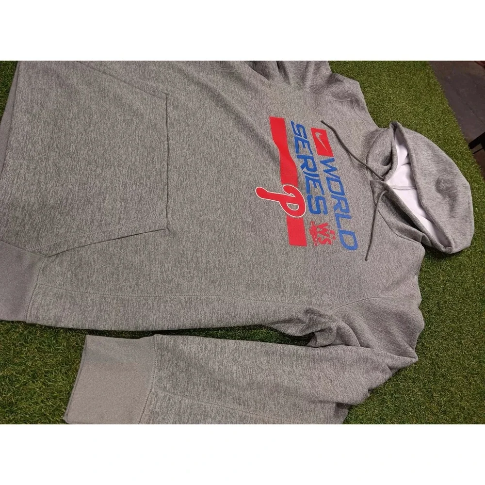 Nike‎ Dri-Fit Philadelphia Phillies Hoodie Mens XL Heather Gray Baseball MLB
